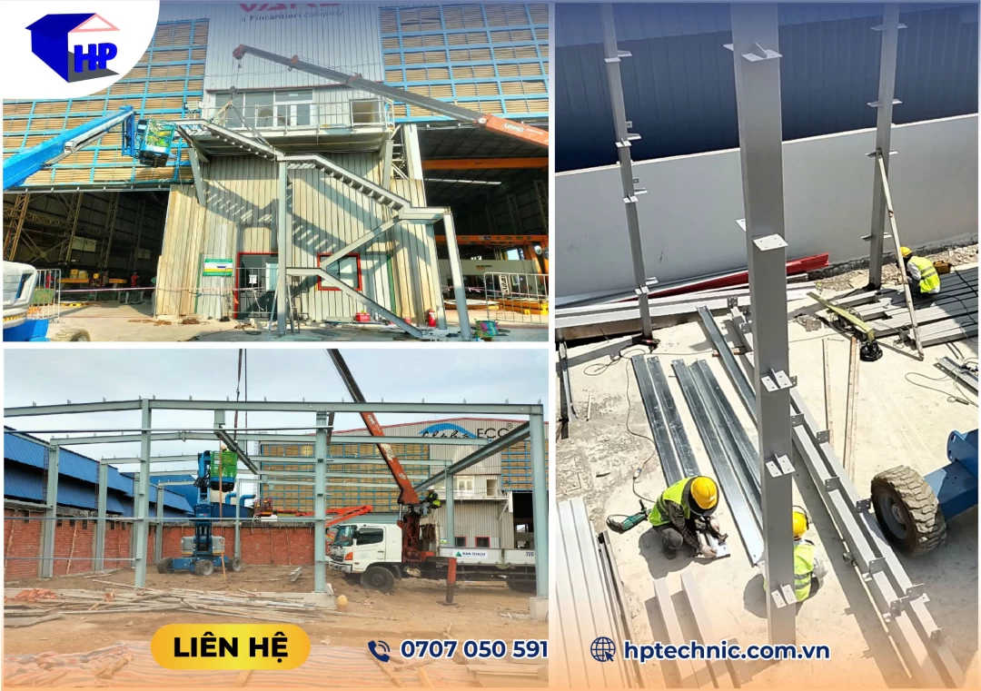 HP Technic blast paint thi cong lap dat thiet bi xuong1