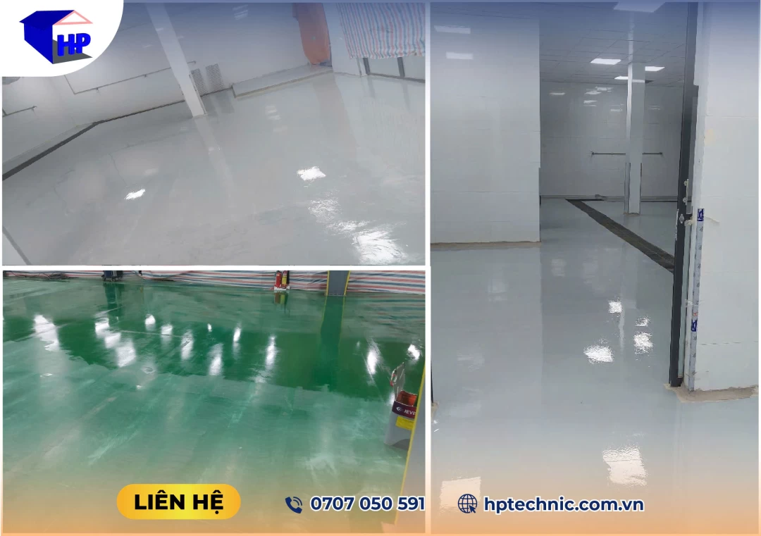 Thi công sơn sàn, sơn kết cấu hp technic