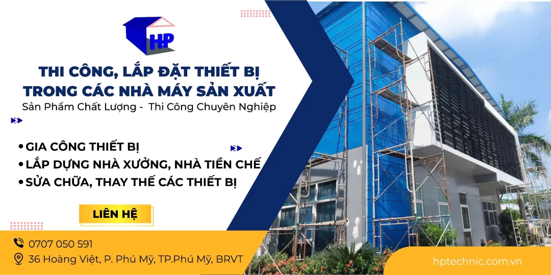 Thi công lắp đặt thiết bị trong các nhà máy sản xuất